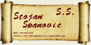 Stojan Španović vizit kartica